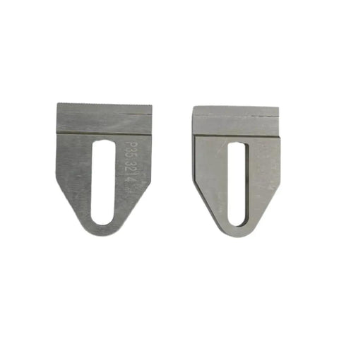 OEM Replacement Cutter Knife Blade P35.3214 For P321 P323 P325 P327 P328 P329 Battery Powered Strapping Tool, Universal Fit, Durable Steel, High Precision Cut, No Fuss Install, Long Lasting Performance, Replaces Worn Blade, shown in two views