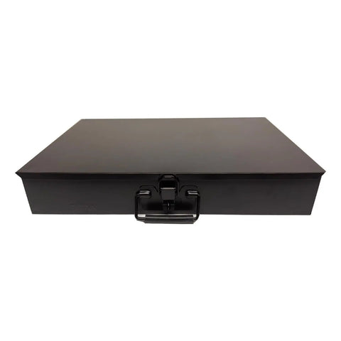 Beefy Grade 8 Coarse Thread Bolt And Nut Drawer Kit With 1275 Pieces In Yellow Zinc, includes black metal drawer.
