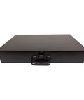 Heavy Duty 24 Compartment Black Metal Drawer Storage Box with Removable Tray, Locking Latch and Cushioned Easy Grip Handle