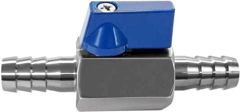 1/2 Inch Hose ID Barb Ball Valve 304 Stainless Steel Mini Shut Off Valve For Water Gas Fuel Lines Drip Irrigation And Aquariums Heavy Duty Corrosion Resistant Fittings Easy Install Pack Of 70, blue handle