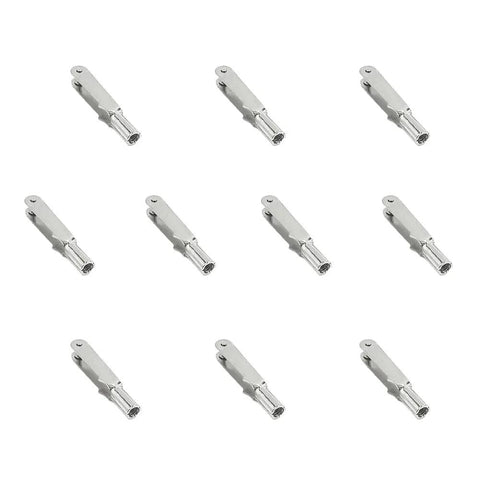 10 Pieces M3 Thread Self Locking Metal Clevis Quick Link Steel Clevis For Fixed Wing RC Airplane And Helicopter Models Replacement Parts