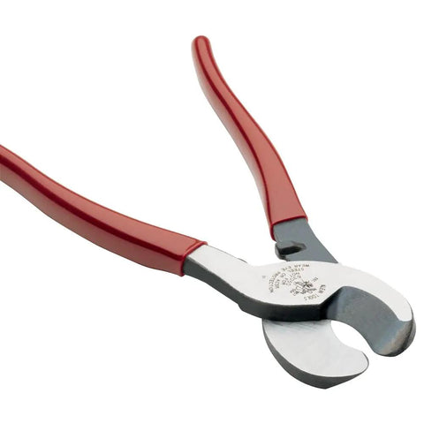 Beefy Heavy Duty Cable Cutter For Aluminum, Copper And Communications Cable With One-Hand Operation, beveled jaws, red handle