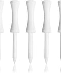 Wooden Golf Tees 83mm White Step Down 100 Count Durable Hardwood Practice Tees For Standard Cup Size 0.44 Inch Fixed Height