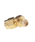 3 Pack SMA Male to SMA Female FPV Antenna Adapters Pro Grade Gold Plated Connectors angled view, pure copper, gold finish