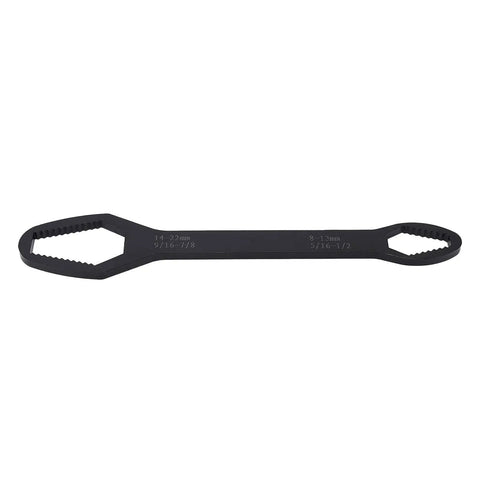 Double End Self Tightening Wrench Set For 8 To 22mm 2 Piece Handy Tool Kit For Quick Nut Gripping No Slip Clamp Easy Home Repair Durable Black Finish