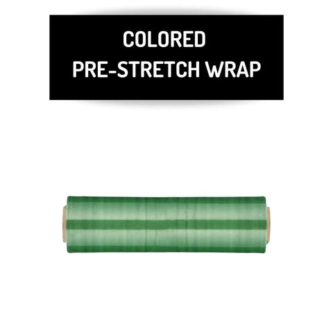 Heavy Duty Green Tint Pre Stretched Stretch Wrap Film, 15 by 1476 feet, 30 gauge roll for pallet wrapping.