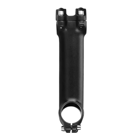 Front view of 17 Degree Aluminum Bike Stem 31.8mm Clamp, 130mm Length, Lightweight 150g MTB Stem with durable alloy handlebar.