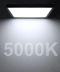 12 Inch 24W LED Ceiling Light Flush Mount Black Square Low Profile Fixture 5000K Daylight White 3200 Lumens Ultra Thin Ceiling Light