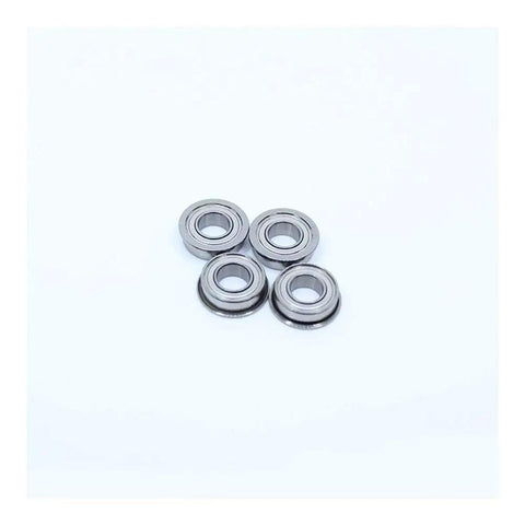 Top Rated 10 Pack SMF95ZZ Flanged Ball Bearings 5x9x3 mm Stainless Steel Double Shielded displayed from top view.