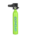 Green Mini 0.5L Scuba Tank Portable Underwater Breathing System For 5 To 10 Minute Dives Durable 6061 Aluminum Spare Air Cylinder