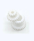 Two Speed Hi Low Plastic Double Gear Set For CJ0618 Mini Lathe Series Replacement Part Built For Small Metal Projects And Handles Tough Cuts With Durable M2.25 Module 45mm Height 30mm Bore 29 Teeth, white plastic gears