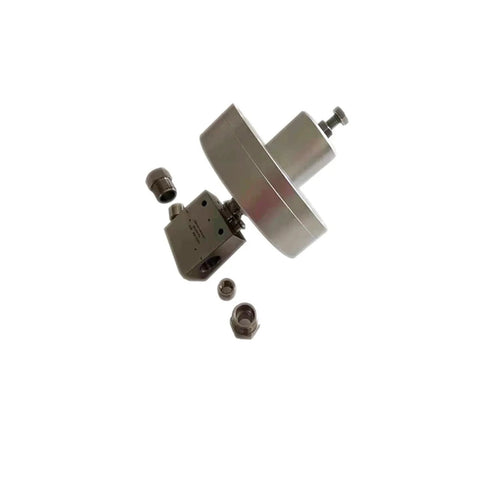 Front view of SI30141-NO stainless steel ultra high pressure needle valve, 30,000 psi, 9/16 in thread.