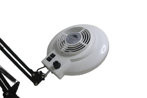 3 In 1 Solder Smoke Absorber And Fume Extractor With Dimmable LED Light for Soldering Station, close-up of fan and controls