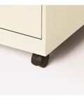 18-Inch Metal Mobile Filing Cabinet With 2 Drawers Pearl White Finish Lockable Smooth-Glide Suspension Compact Under-Desk Setup