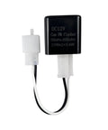 Universal 2 Pin LED Flasher Relay For 12V Vehicles Plug And Play Waterproof And Durable Works With LED And Standard Bulbs Adjustable Flash Rate From 50 To 200 Times Per Minute Super Easy Install, black 2-pin relay with white wire connector