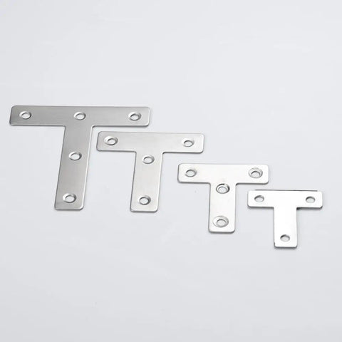 Stainless Steel L Type And T Type Angle Brackets 90 Degree Heavy Duty Corner And Flat Connecting Plates Built Tough For Strong Joints