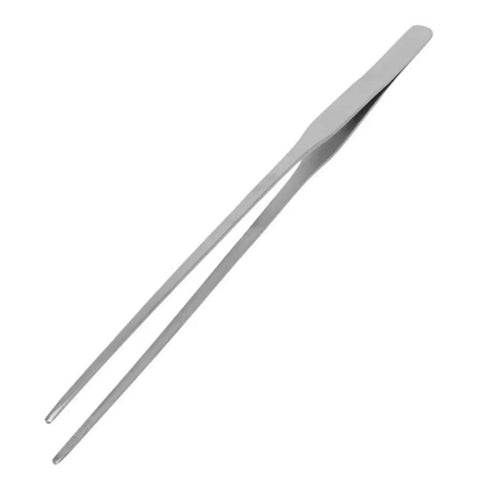 Stainless Steel Aquarium Plant Tweezers Set 2 Pack With Straight And Curved Tips For Easy Fish Tank Planting Durable Rust Resistant Tools For Aquascaping And Aquarium Maintenance, straight-tip tweezer