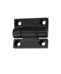 Square-shaped torque-controlled hinge, black finish, with 1.5-inch zinc alloy damping axle; 1 pc