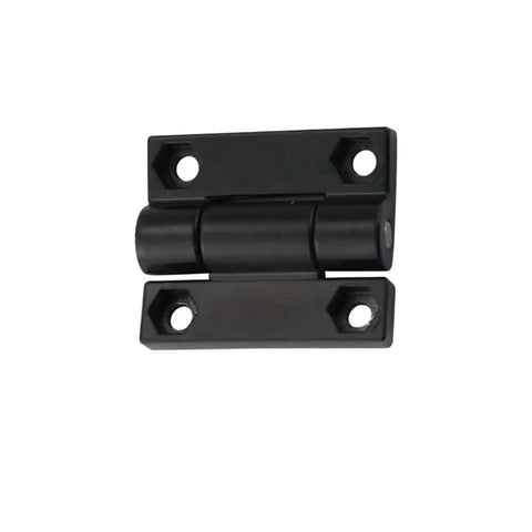 Square-shaped torque-controlled hinge, black finish, with 1.5-inch zinc alloy damping axle; 1 pc
