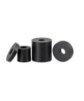 Heavy Duty No Nonsense Sound Dampening Foot Pad For AC Units, rubber foam cushion pieces shown in different sizes
