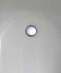 2pcs Bathtub Drain Plug Rotating Design Brass with Flat Seal visible in a white bathtub with a chrome drain hole.