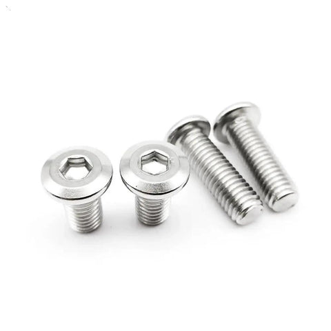 Flat Head Hex Socket Bolts Set M2 M2.5 M3 M4 M5 M6 M8 With Large Flange For Allen Head Connectors And Structural Fastening 304 Stainless Steel A2