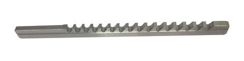 Side view of Pro Grade C1 6mm Keyway Broach Made From High Speed Steel For CNC Cutting Machines With Shim Included, Precise 6.01mm Width