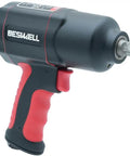 Half Inch Drive Air Impact Wrench With 20 Piece Socket Set, High Torque Pneumatic Tool for heavy-duty jobs, close-up view showing ergonomic handle.