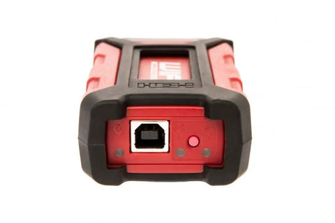 WiFi OBD II Diagnostic Tool For BMW Motorcycles Gearhead Edition rear view with rectangular connector port.