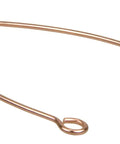 Rose Gold 50Pcs 316L Stainless Steel V Shape Earring Hooks Ear Wires For DIY Jewelry Making 40x22x0.8mm, 3mm loop, open eyelet