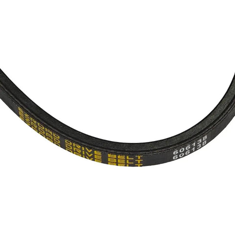 Close-up of the drive belt from Two Belt Set For Gas EZGO Golf Cart Heavy Duty Drive Belt And Aramid Starter Generator Belt Kit 618630
