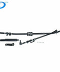 Heavy Duty Tie Rod End And Drag Link Steering Linkage Kit For Dodge Ram 1500 2500 3500 Trucks displayed with black steel construction.