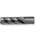 Side view of annular cutter with Weldon shank, 3/4 in diameter, 2 in cutting depth, HSS