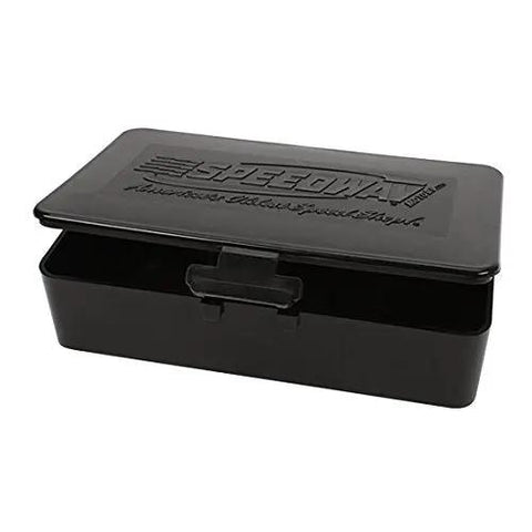 Slick Black Plastic Quick Change Rear End Gear Storage Box with secure lid, ideal for protecting differential components.