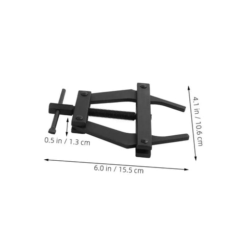 Beefy Motorcycle Chain Tensioner Tool Heavy Duty Steel Chain Adjuster with measurements, ideal for quick tightening.