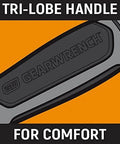 Nine Point Five Inch Cotter Pin Puller Pro Grade With Ergonomic Tri Lobe Dual Material Handle Close-up of handle design for comfort