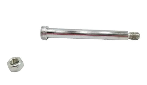 Truck Grade Retaining Shoulder Bolt Kit For 10K 12K Trailer Brake Hydraulic Caliper With Locking Nut Hard Chrome Finish 5 Inch By 5/8 Inch Bolt And 1/2 Inch 13 Threaded Section Compatible With Hydraulic Disc Brake Axles, shoulder bolt and nut