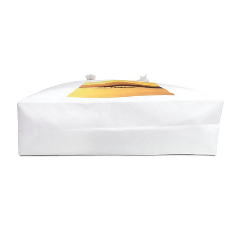 Bottom view of Outrigger Canoe Sunset Molokai Hawaii Inspired Weekender Bag with 24 x 13 inch size, 5.51 inch depth, in polyester
