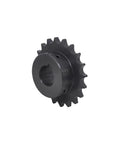 Precision Machined Industrial Drive Sprocket Featuring Keyway Bore And Through Hole For Mechanical Motors Shop Grade 08B Chain Gear side view showing wear resistant components.