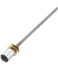 Beefy Torque Low Noise Micro Gear Motor With M4x100mm Threaded Output Shaft For DIY Robot Cars And Mechanical Arms Prime Precision Motor For Robotics Projects And Automation, silver DC motor with long threaded shaft