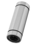 Premium Hardened Steel Linear Bearing For Industrial Automation Featuring Zero Play Nylon Carriers And Super Smooth Glide Action close-up view showing polished surface and nylon end.