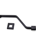Matte Black Brass S Shaped Shower Arm And Flange 15 Inch Gooseneck Extension For Rainfall Shower Head With Square Flange