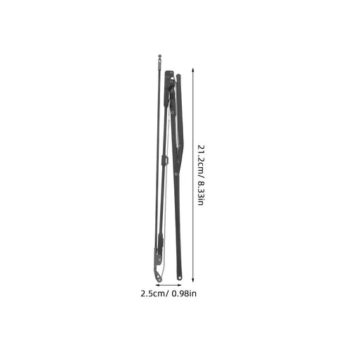 Folded two piece heavy duty steel umbrella repair kit, 21.2cm tall, 2.5cm wide for swift fixes.
