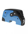 Spinlock XTR rope clutch, blue body with black top, deck hardware.