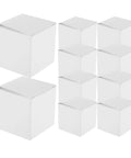 Square White Cardboard Boxes With Buckle Bottom For Candles And Jewelry Packaging Ideal For Small Biz Shipping Easy Assembly