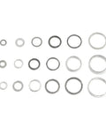 Heavy Duty Aluminum Flat Washer Kit For Automotive Oil Drain Plugs M6 M8 M10 M12 M14 M16 M18 M20 320 Piece Set Gasket And Washer Pack For Auto Repair And Maintenance, assorted sizes