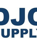 Logo of DJC Supply in bold blue letters with a grey dot above the 'D' on a white background