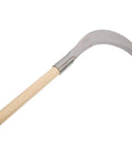 Long Handle Manganese Steel Grass Sickle For Weeding And Harvesting Garden Care With Non Slip Wooden Handle Comfortable Grip Lawn Tool