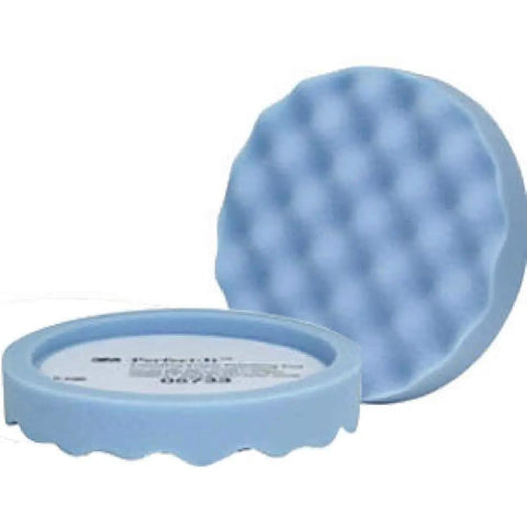 Blue 8-Inch Foam Buffing Pads For Auto Detailing And Paint Repair With Waffle Pattern, Polishing Pads For Compounds Wax And Polish, 3 Pack