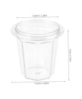Espresso Dosing Cup For Coffee Machines With Anti Scatter Powder Design Easy Clean Pro Level Coffee Making Supplies For Home Cafe And Small Shop Use Today, showing clear plastic cup with dimensions labeled.